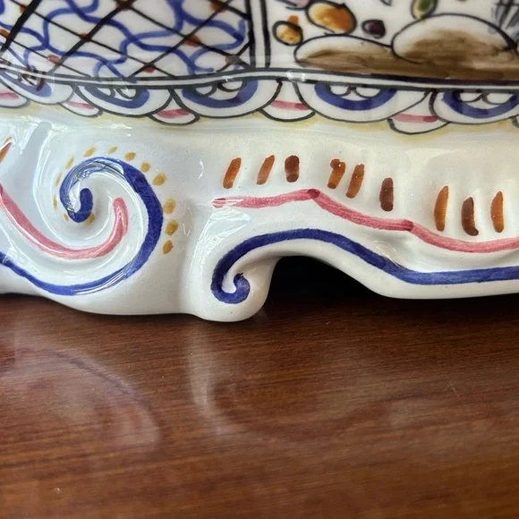 Vintage Ceramica Conimbriga 236 Hand Painted Portugal Pottery, Jardinière flower